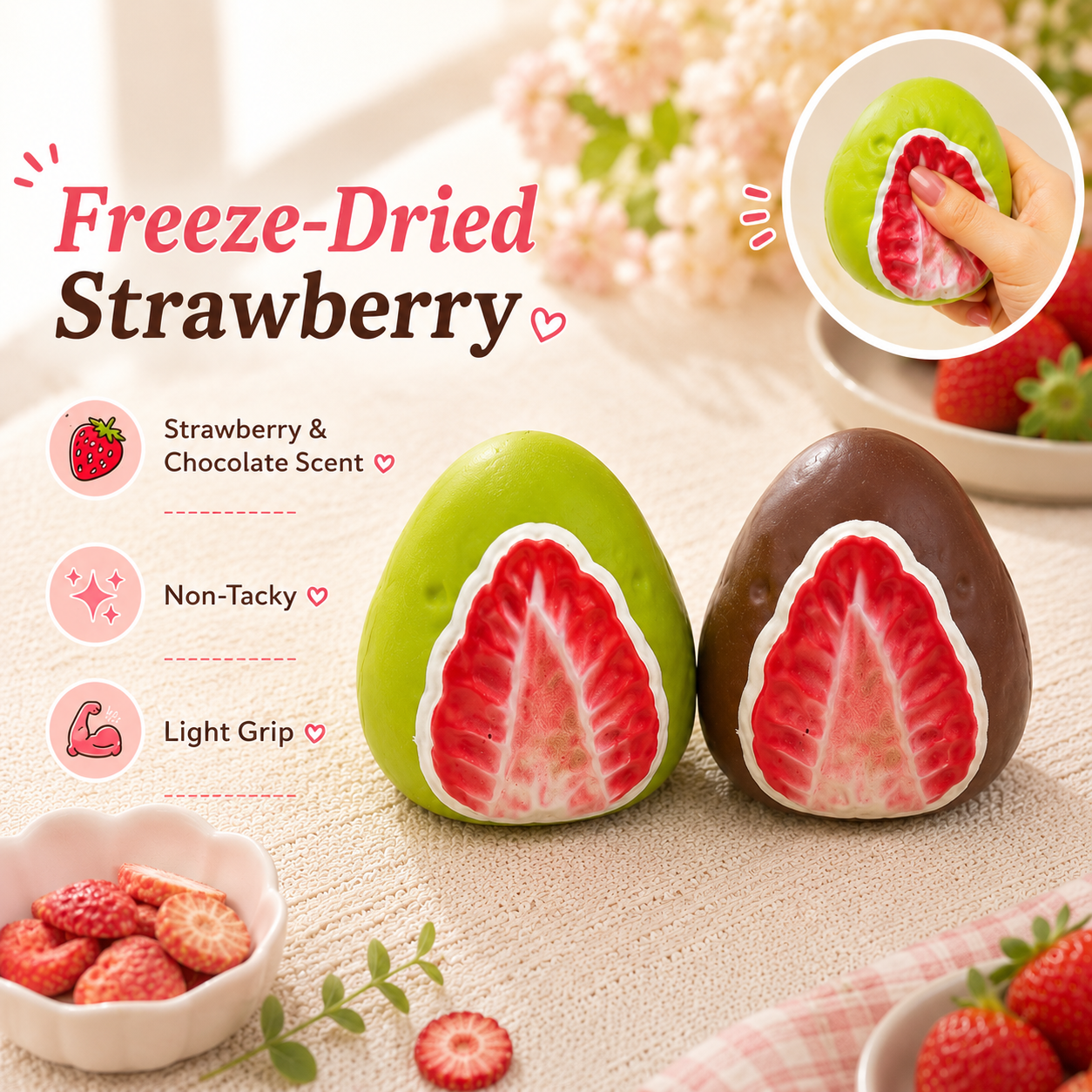 Freeze-Dried Strawberry Squishy