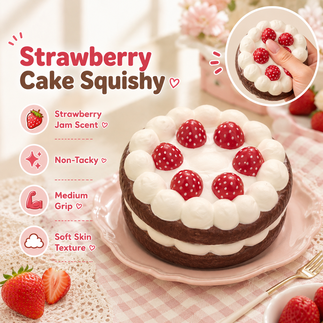 Strawberry Cake Squishy