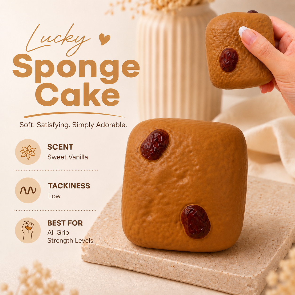 Lucky Sponge Cake Squishy