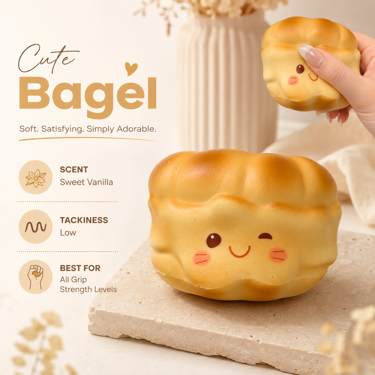 Cute Bagel Squishy