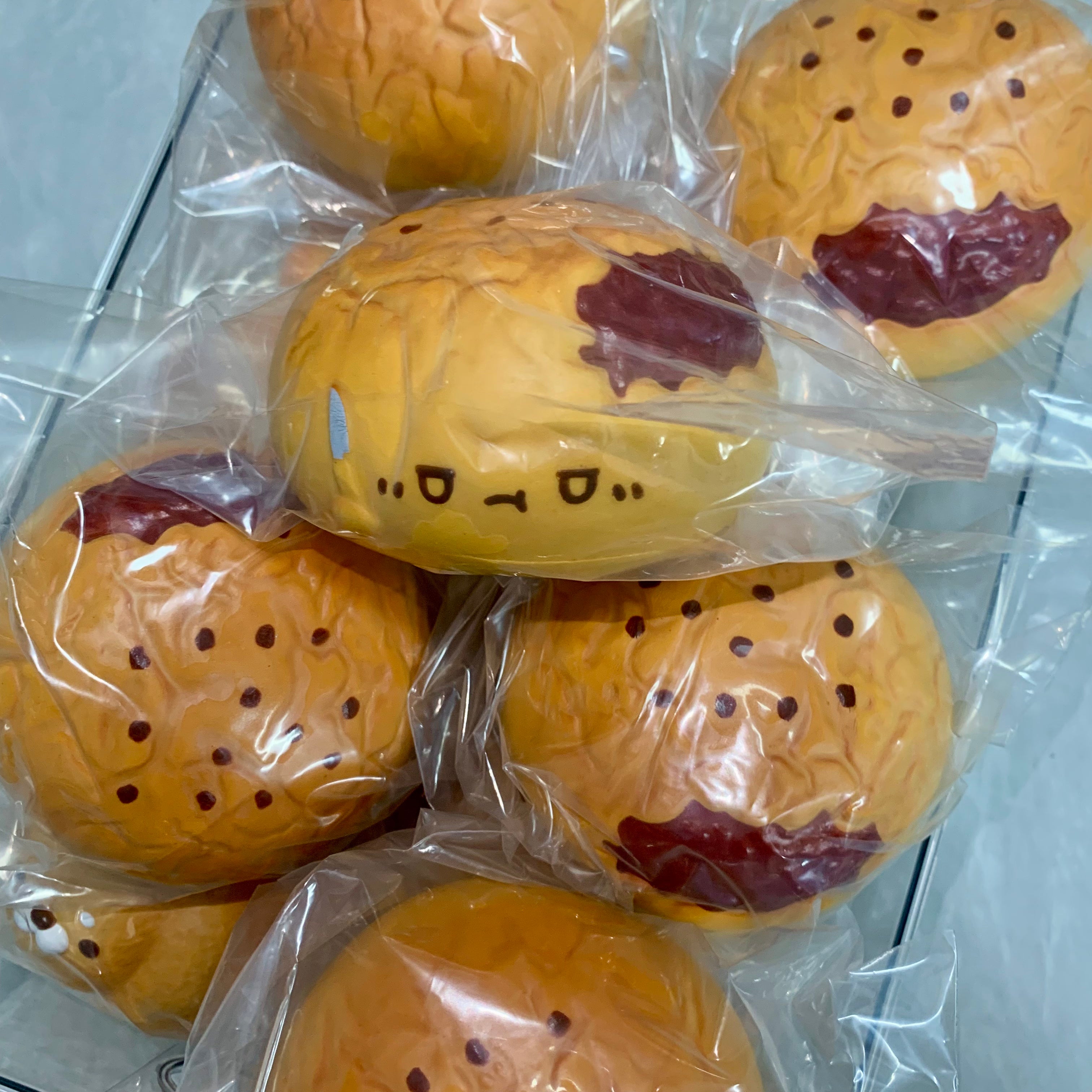 Cute Face Red Bean Bun Squishy